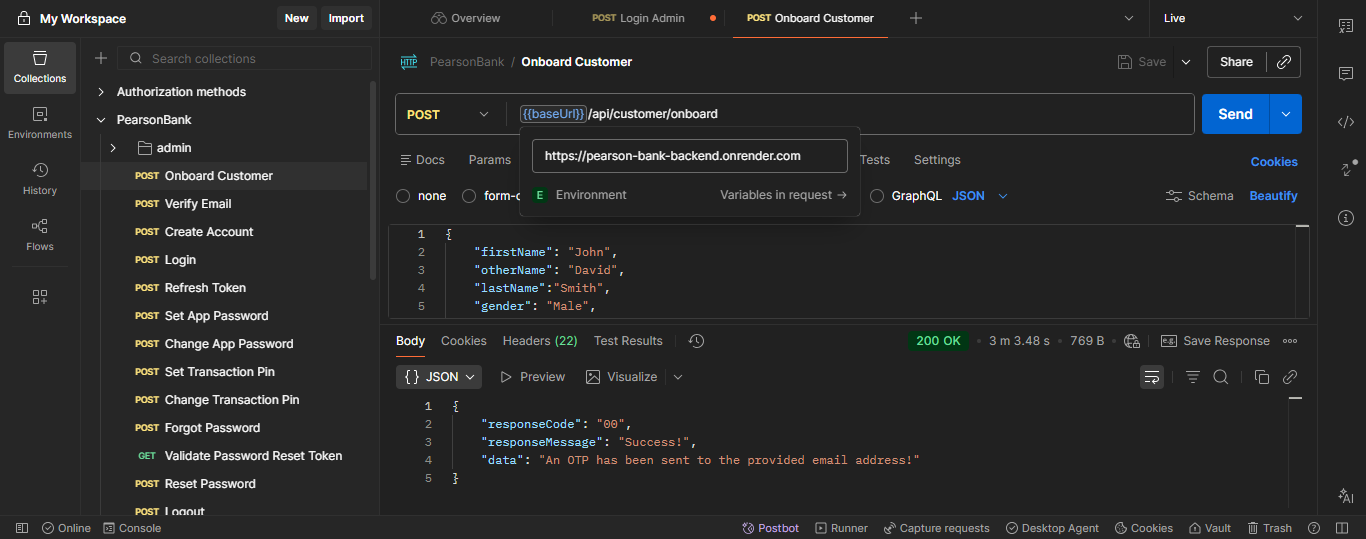 Banking API project image